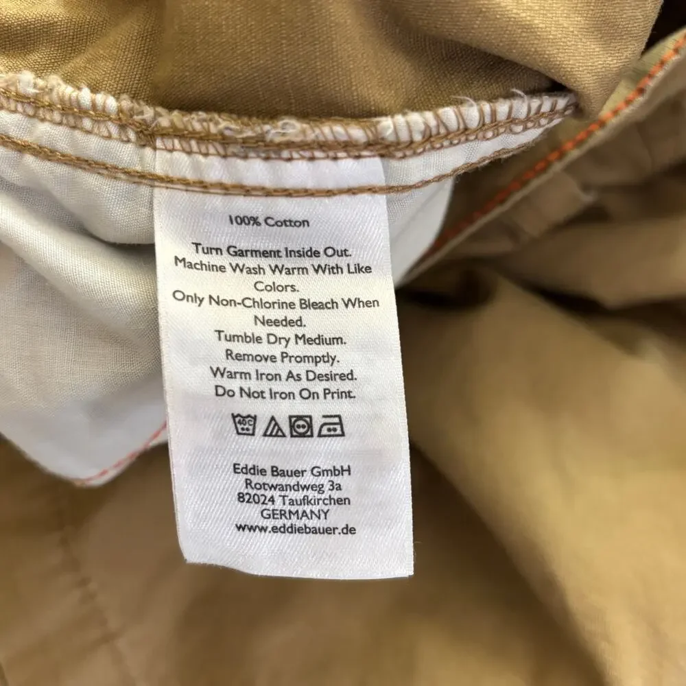 Eddie Bauer Men’s W30 L11.5 Cargo Workwear Shorts Brown Durable 100% Cotton Duck